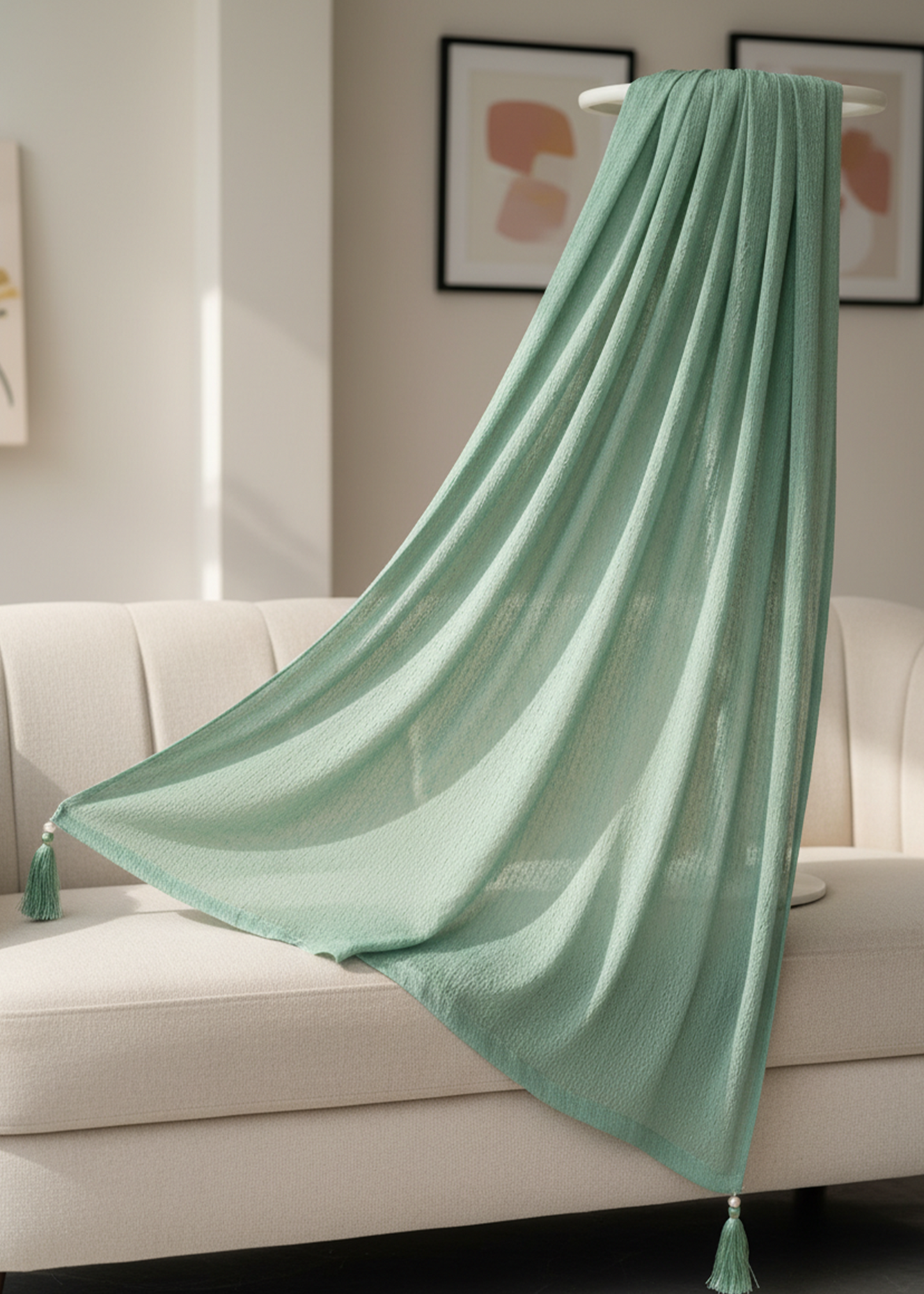 Ice-Green Dupatta