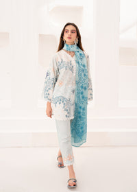 Ice Mint Zari Lawn Printed Dupata