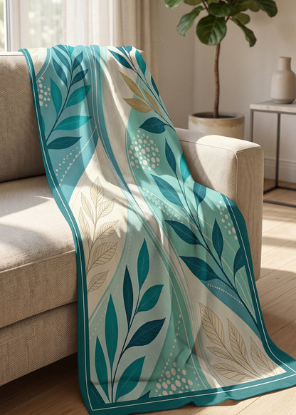 Teal Wave Botanical